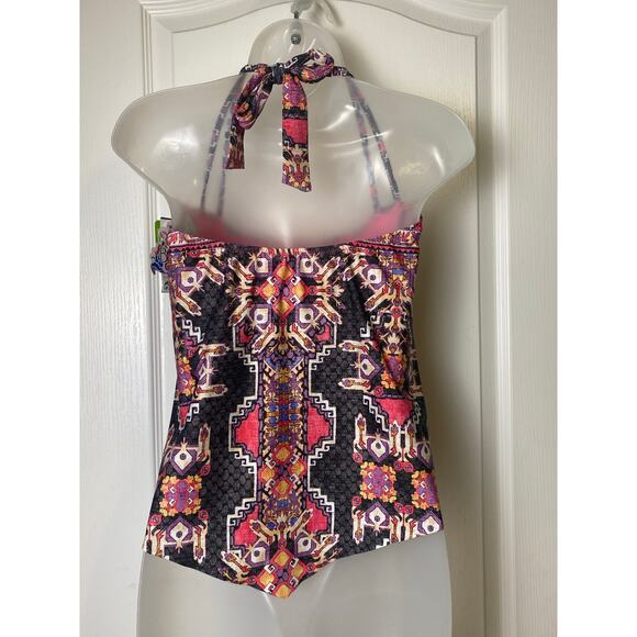 Becca Women's Cozumel Handkerchief Hem Tankini Swim Top Size Small NWT - Picture 3 of 4